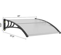 Auvent d'entrée, en polycarbonate, indice UPF 50, porte d'entrée, avant-toit