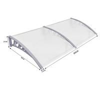 Auvent d'entrée pour porte d'entrée - Auvent de 100 à 300 cm - Panneau de toit en acrylique - Protection contre le vent, la pluie et la neige - Résistant aux UV - Pour balcon et terrasse