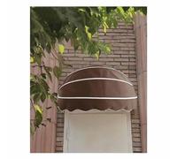 Auvent dôme rétractable en toile pour balcon et portes - 95 cm/95 cm - Auvent arqué pour extérieur, terrasse, porche, villa et cour - Protection élégante contre les intempéries