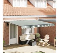 Bestway Store à rallonge vidaXL motorisé 400 x 300 cm Vert et blanc 100 % polyester