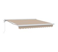 vidaXL Auvent extensible 4,5 x 3 m tissu et aluminium couleur crème