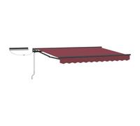 Auvent électrique extensible 3,5 x 2 m | aluminium et polyester, design demi-boîte, télécommande, manivelle manuelle