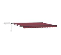 Auvent électrique extensible 4 x 3,5 m | aluminium et polyester, design demi-boîte, télécommande, manivelle manuelle