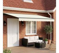 Auvent électrique rétractable vidaXL, couleur crème et anthracite, 4,5 x 3,5 m