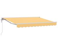 Auvent électrique rétractable vidaXL, couleur sable, 4,5 x 3,5 m