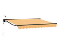 Auvent électrique rétractable vidaXL, couleur sable, 4,5 x 3,5 m