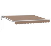 Auvent électrique rétractable vidaXL, couleur taupe, 3,5 x 2,5 m