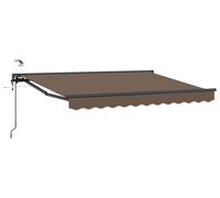Auvent électrique rétractable vidaXL, couleur taupe, 3,5 x 2,5 m