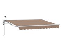 Auvent électrique rétractable vidaXL, couleur taupe, 3,5 x 2 m