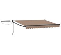 Auvent électrique rétractable vidaXL, couleur taupe, 3 x 2,5 m