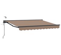 Auvent électrique rétractable vidaXL, couleur taupe, 4 x 2 m