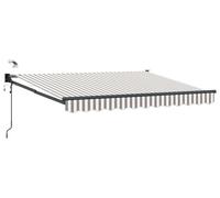 Auvent électrique rétractable vidaXL, gris clair et blanc