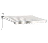 Auvent électrique rétractable vidaXL, gris clair et blanc