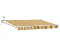 Auvent électrique rétractable vidaXL, jaune et gris, 2,5 x 2 m