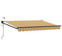 Auvent électrique rétractable vidaXL, jaune et gris, 2,5 x 2 m