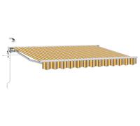 Auvent électrique rétractable vidaXL, jaune, gris et blanc, 2,5 x 2 m