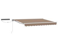 Auvent électrique rétractable vidaXL, taupe, 4 × 3,5 m