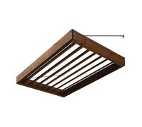 Auvent moderne en bois comme protection solaire pour porte d'entrée 120 cm Lumilam