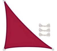 Auvent en polyester PES, imprégné hydrofuge, rouge, 4 x 4 x 5,65 m, toit rectangulaire
