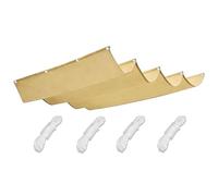 Auvent en Tissu Pare-Soleil ondulé rétractable, for Pergola, Bloc de Couverture étanche, auvent de Patio de Remplacement for Jardin d'arrière-Cour(Sand ,4ft x 10ft (WxL))