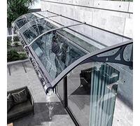 Auvent extérieur transparent en alliage d'aluminium avec toile en polycarbonate transparent - Abri de terrasse imperméable pour balcon, cour et fenêtre - 99 x 99 cm (39 x 39 pouces) - Protec