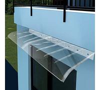 Auvent invisible pour portes et fenêtres - Auvent invisible pour terrasse, entrée, toit en polycarbonate transparent - Abri multiple (50 x 120 cm)