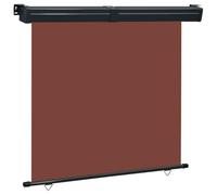 Auvent latéral de Balcon 175x250 cm Marron, Store Vertical rétractable en Polyester résistant aux UV, avec Rouleau Aluminium et Fonction autobloquante, réglable jusqu'à 250 cm,