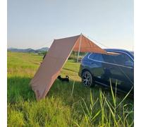 Auvent latéral de voiture avec cadre pliable et piquets pour une installation extérieure sécurisée sur différents types de terrains (300 x 200 cm, kaki)