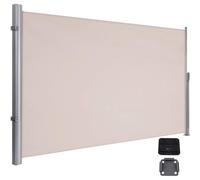 Auvent latéral extensible – Protection solaire et écran de confidentialité – Aluminium/polyester – 1,6/1,8/2 x 3,5/4 mètres