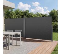 Auvent latéral extensible VEVOR 180 x 600 cm, store latéral en tissu polyester 180 g/m², auvent mural, protection contre le vent, protection solaire, brise-vue, séparateur d'espace pour jardin, balcon