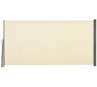 Auvent latéral - Pare-vue rétractable - 300x160 cm - Imperméable - Protection UV - Polyester - Manuel - Jaune clair