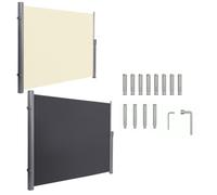 Auvent Latéral Rétractable, 1 Pièce, Écran De Confidentialité for Patio | Paravent de séparation rétractable imperméable et résistant for balcon,terrasse et jardin,gris/beige(Beige,1.8x3m/6x10ft)