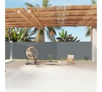 vidaXL Marquise latérale extensible Anthracite 180x1200 cm