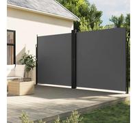 vidaXL Marquise latérale extensible Anthracite 220x600 cm
