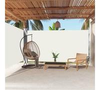 vidaXL Marquise latérale extensible Crème 200x600 cm