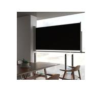 vidaXL Marquise latérale extensible 120x300 cm Noir