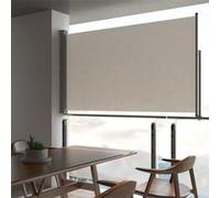 Auvent latéral rétractable de patio 140 x 300 cm Blanc cassé Blanc cassé G