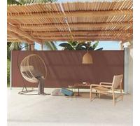 vidaXL Marquise latérale extensible 180x600 cm brun