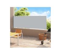 vidaXL Marquise latérale extensible – écran d'intimité, résistance aux UV – 200x500 cm Gris