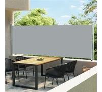 vidaXL Marquise latérale extensible 600x160 cm Gris