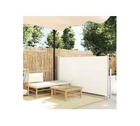 vidaXL Marquise latérale extensible 120×500 cm Crème