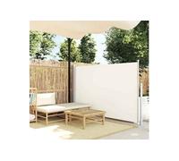 vidaXL Marquise latérale extensible 140×500 cm Crème