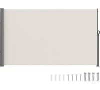 Auvent latéral rétractable, écran d'intimité extérieur 63''x 118'', écran de terrasse rétractable imperméable en polyester 180 g, pare-vent et séparateur de pièce UV 30+ pour terrasse, jardin, balcon,