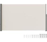 Auvent latéral rétractable, écran d'intimité extérieur 71''x 118'', écran de terrasse rétractable imperméable en polyester 180 g, pare-vent et séparateur de pièce UV 30+ pour terrasse, jardin, balcon,