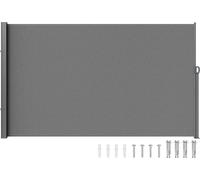 Auvent latéral rétractable, écran d'intimité extérieur 71''x 138'', écran de terrasse rétractable imperméable en polyester 180 g, pare-vent et séparateur de pièce UV 30+ pour terrasse, jardin, balcon,