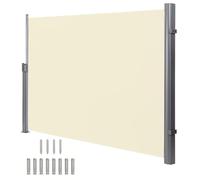 Auvent Latéral Rétractable For Patio, Mur D'intimité Résistant, Autoportant | Pare-soleil Coupe-vent Manuel, Côté Rétractable, For Terrasse, Cour Et Balcon(Beige,2x6m/7x20ft)