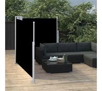 vidaXL Store latéral extensible Noir 100 x 600 cm résistant aux UV