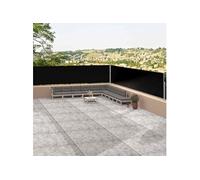 vidaXL Store latéral extensible 117x1200 cm Noir