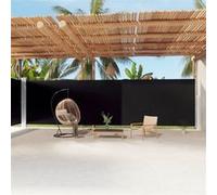 vidaXL Store latéral extensible Noir 220x1200 cm