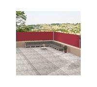 vidaXL Marquise latérale extensible rouge 117x1200 cm
